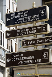 Attractions in rue Mouffetard